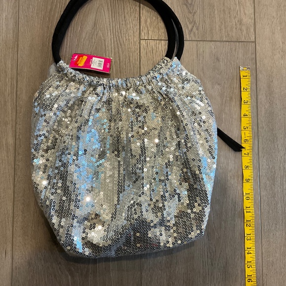 Candies Disco Silver Sequins Hobo Bag NWT - Picture 5 of 9